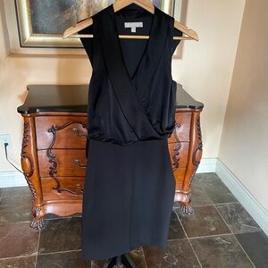 Black Sleeveless v neck Dress